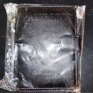 Black passport cover